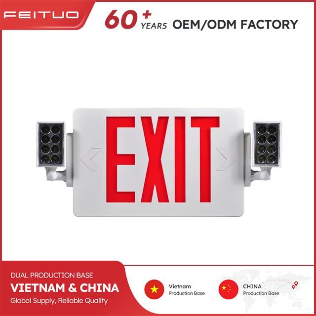 Red Emergency Light Combo with Quick Installation and Dual Voltage