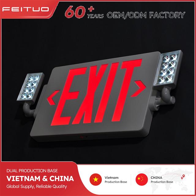 Red Emergency Light Combo with Quick Installation and Dual Voltage