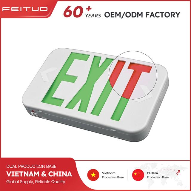 Quick-Install LED Exit Sign with Removable Indicators