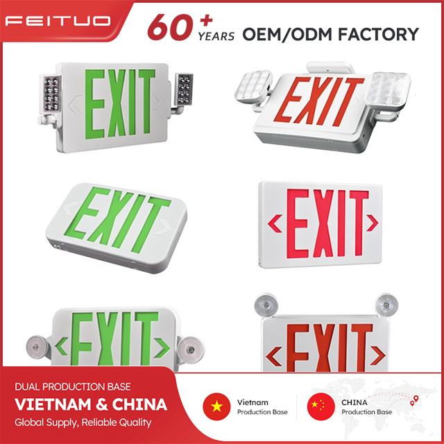 Dual Color Emergency Light with Exit Signage