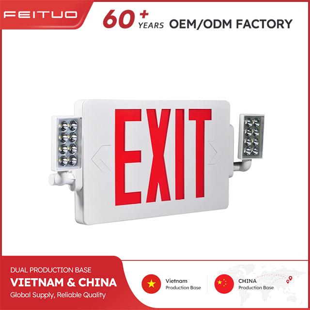 Red Emergency Light Combo with Quick Installation and Dual Voltage