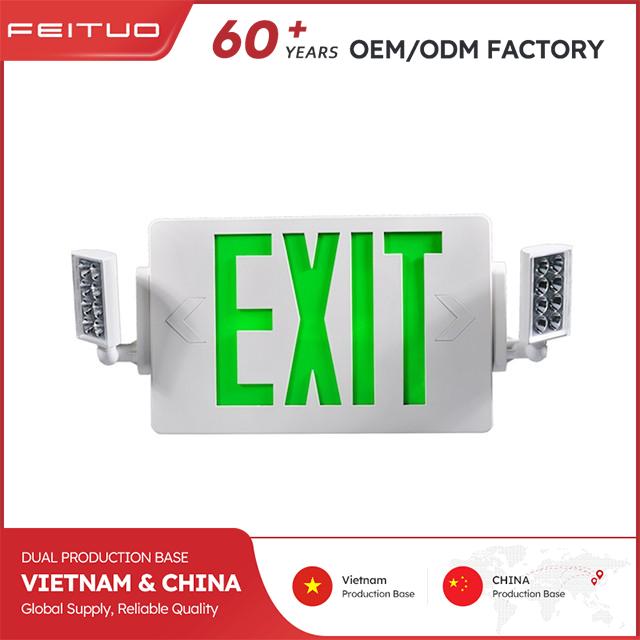 Green Emergency Exit Combo with High Brightness LEDs