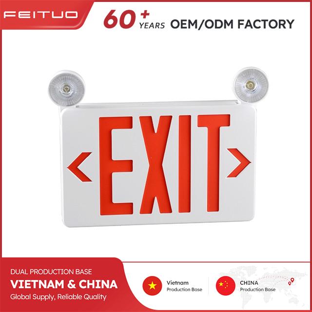 Dual Color Emergency Light with Exit Signage