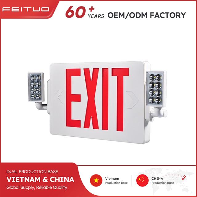 Red Emergency Light Combo with Quick Installation and Dual Voltage