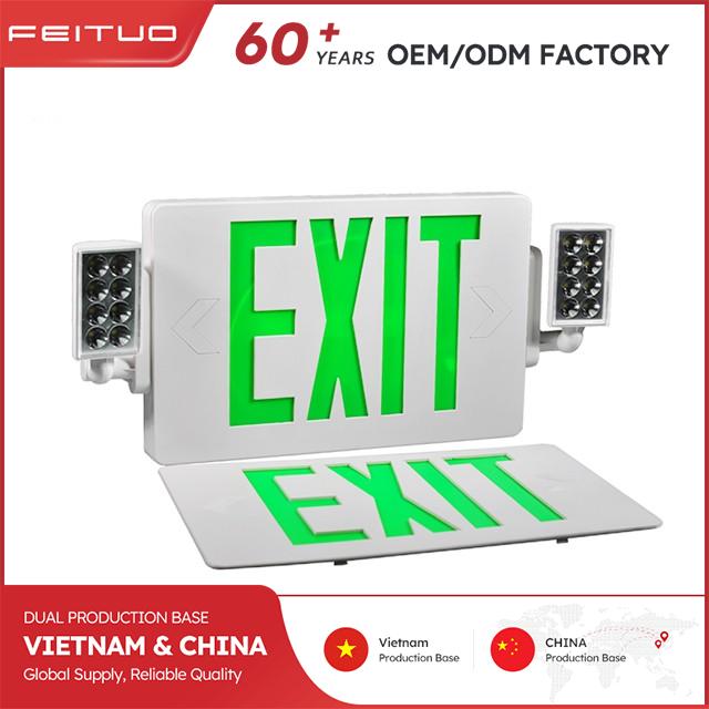 Green Emergency Exit Combo with High Brightness LEDs