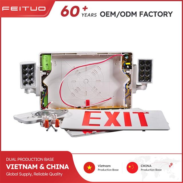 Red Emergency Light Combo with Quick Installation and Dual Voltage