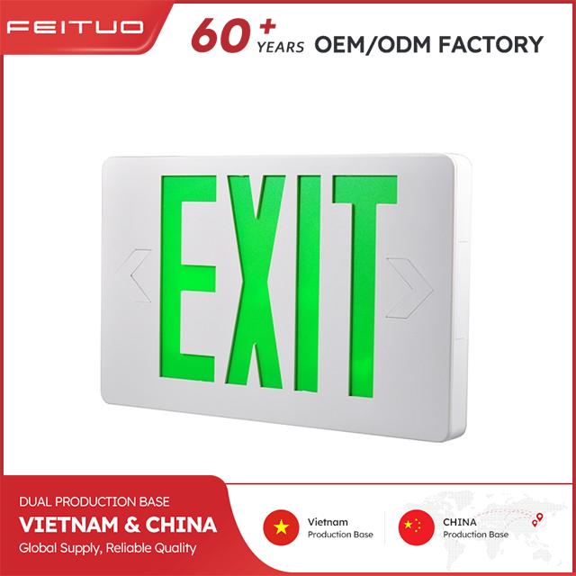 img of Slim 6" UL Approved LED Exit Sign with Green Letters
