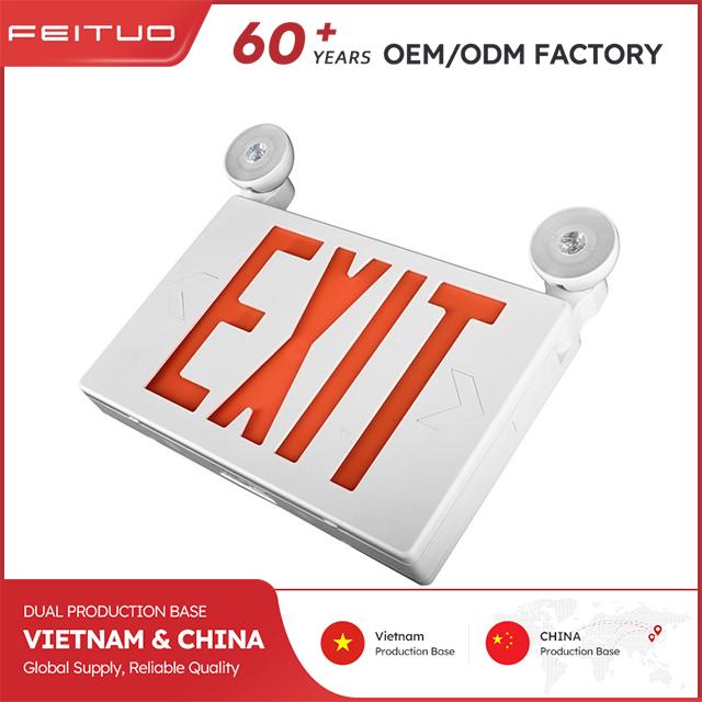 Dual Color Emergency Light with Exit Signage