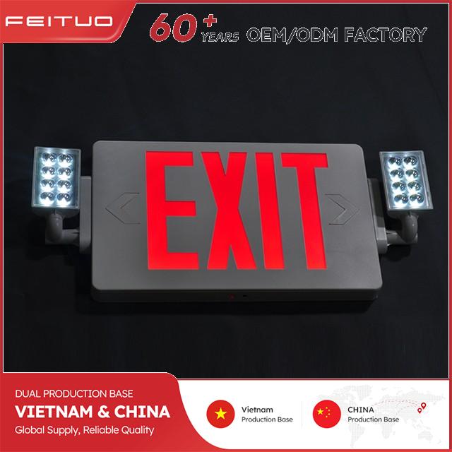 Red Emergency Light Combo with Quick Installation and Dual Voltage