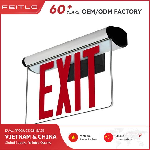 LED Exit Sign with Test Switch and Charge Display