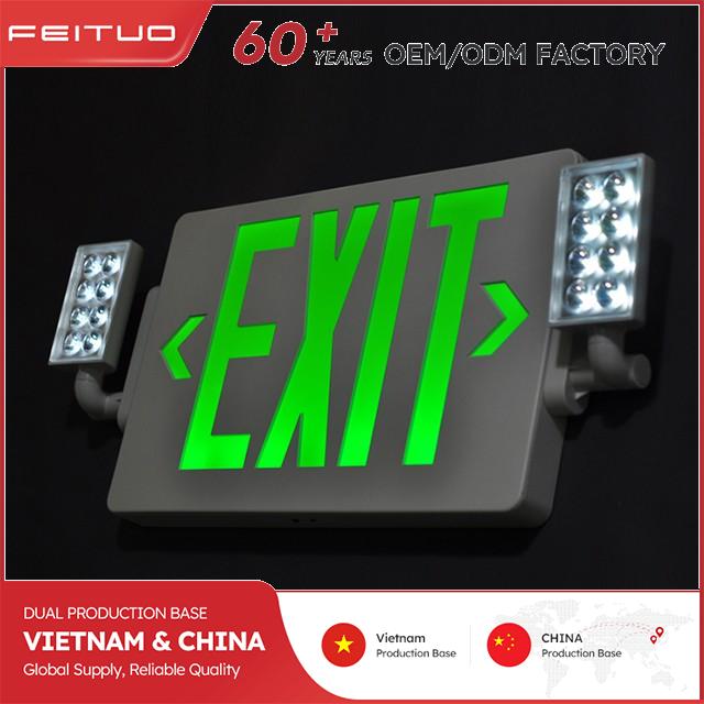 Green Emergency Exit Combo with High Brightness LEDs