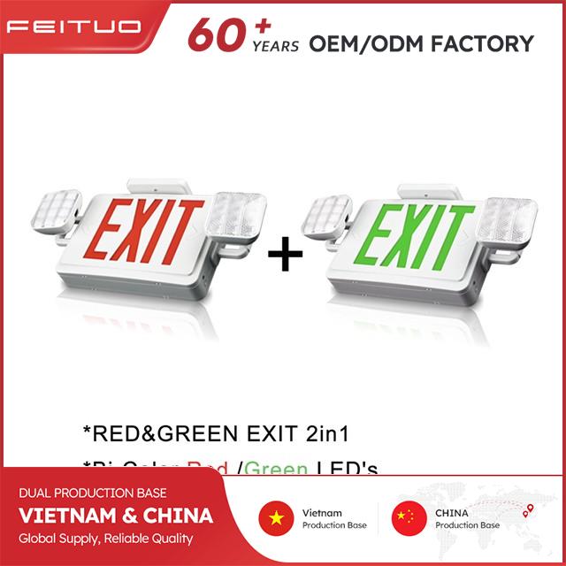 Dual Color LED Emergency Light with UL 94V-0 ABS Housing