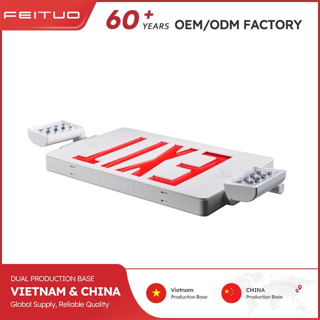 Red Emergency Light Combo with Quick Installation and Dual Voltage