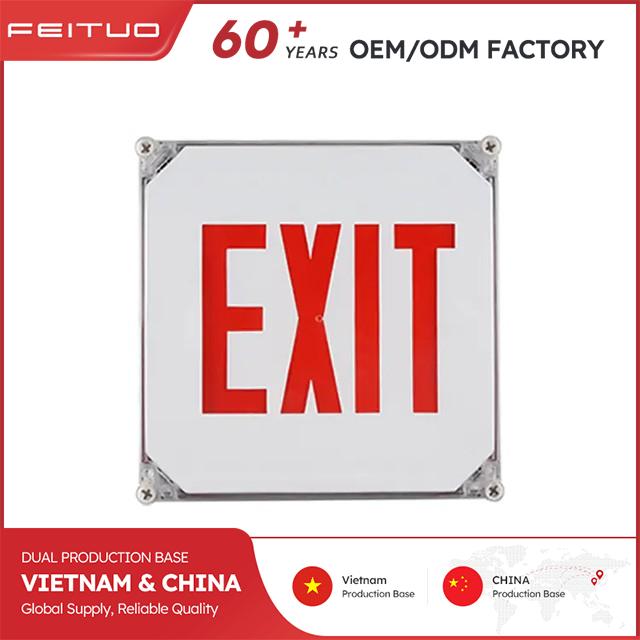 img of Outdoor Waterproof LED Exit Sign (WET location, Red Letters)