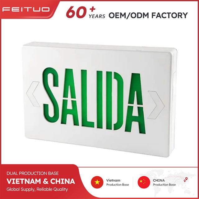 6 Inch cULus Approved EXIT SIGNS-SALIDA Model JEE series (Green Letters)