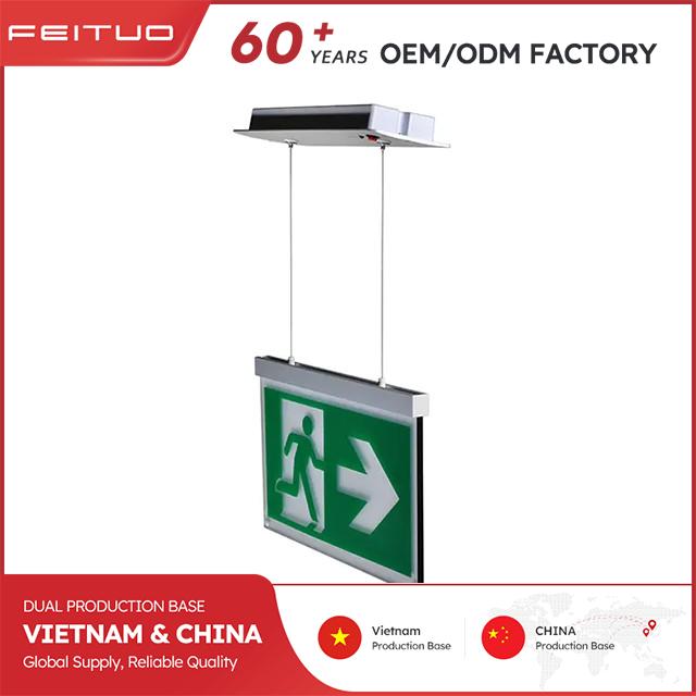 Aluminium Cord Suspended Ceiling Mounted Exit Signs