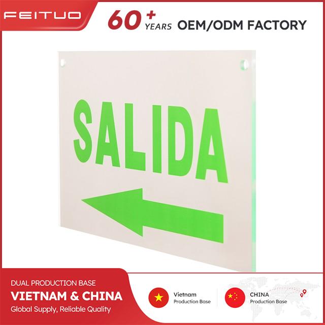 exit sign acrylic panel salida