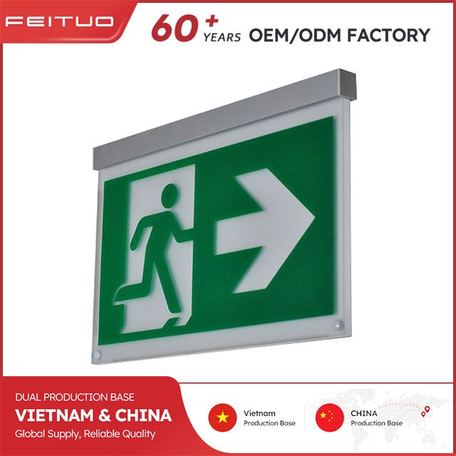 Aluminium Cord Suspended Ceiling Mounted Exit Signs