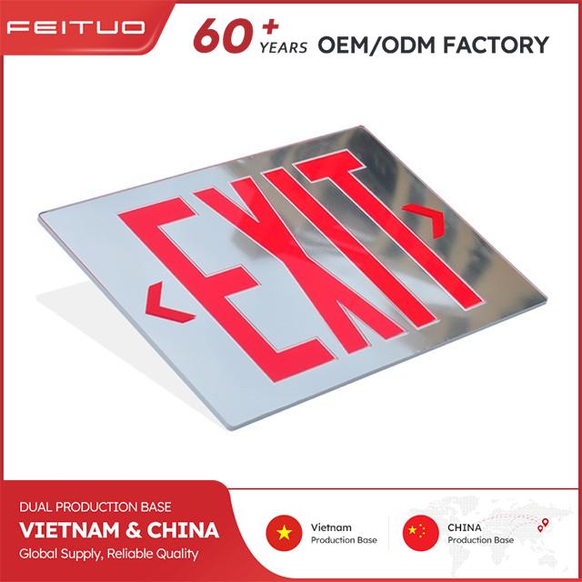 Mirror Emergency Exit Sign Panel