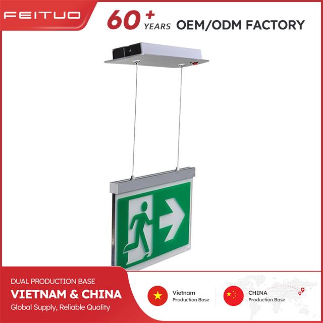 Aluminium Cord Suspended Ceiling Mounted Exit Signs