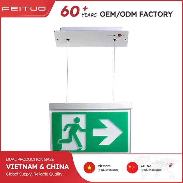 Aluminium Cord Suspended Ceiling Mounted Exit Signs
