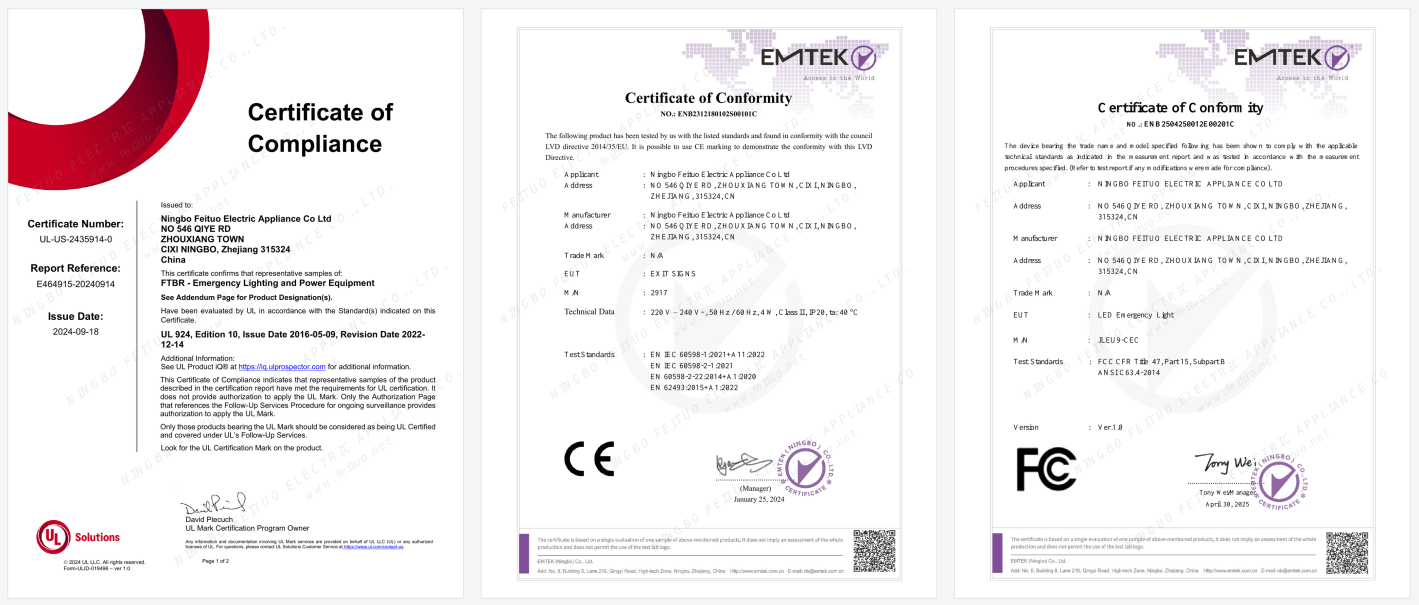Feituo Certification Feituo Certification